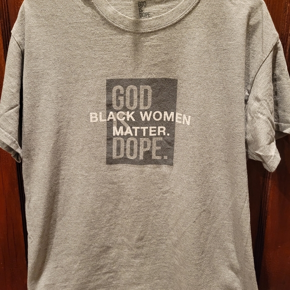 Used God Is Dope Gray T-Shirt - Picture 1 of 1